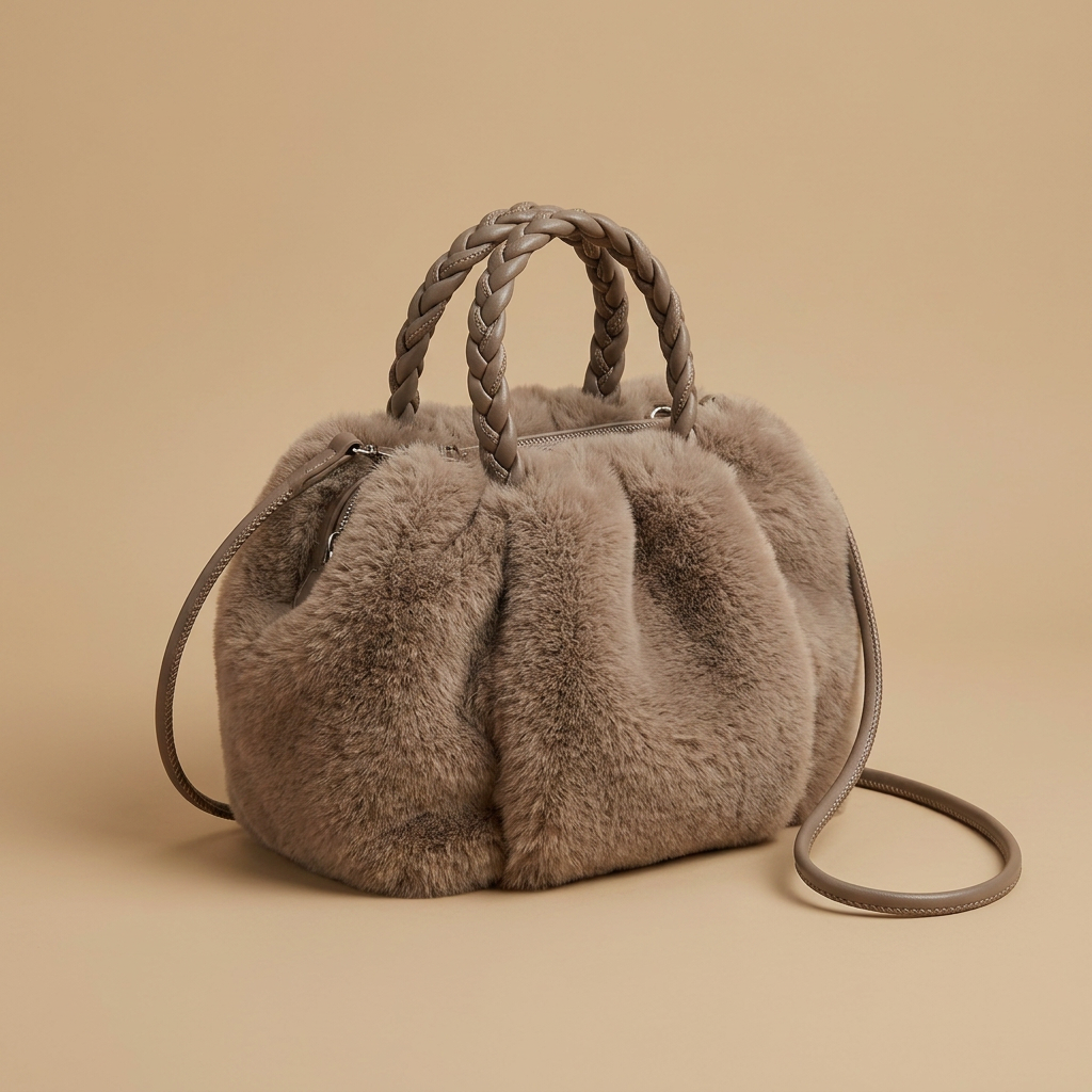 Bolso Cruzado Diseño Nube de Felpa