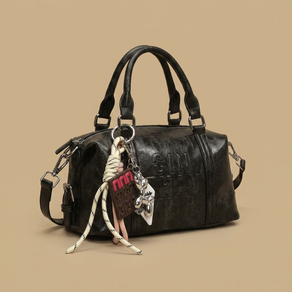 Bolso de Hombro con Letras Elevadas