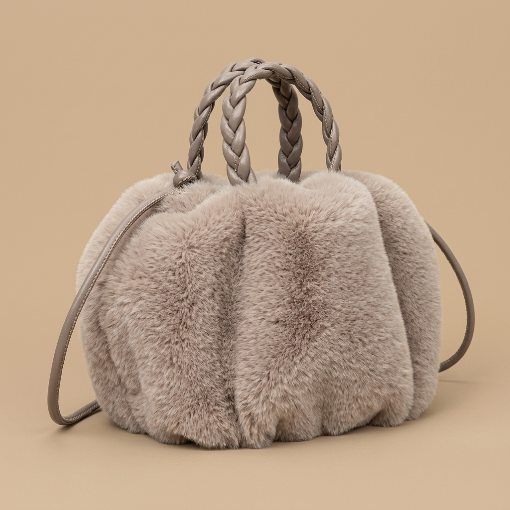 Bolso Cruzado Diseño Nube de Felpa