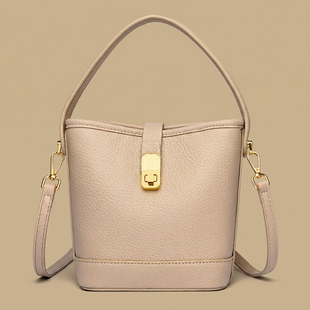 Bolso de Hombro con Cierre Dorado