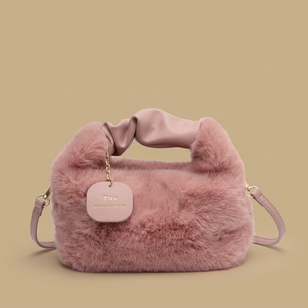 Bolso de Hombro con Asa de Piel Sintética