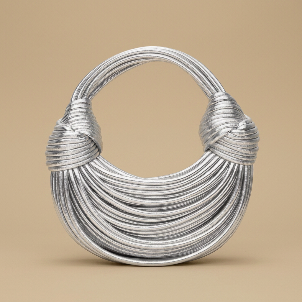 Bolso de Hombro con Accesorios Dorados