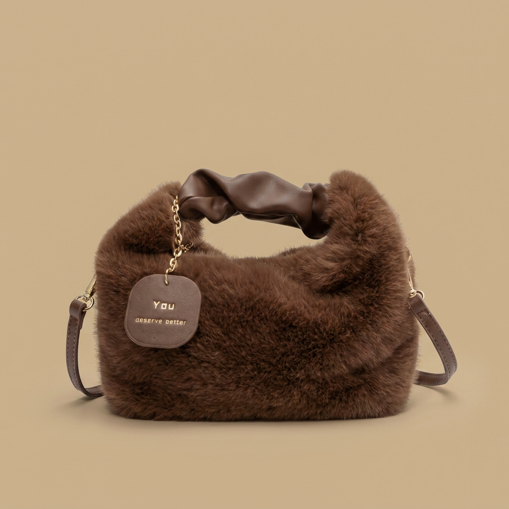 Bolso de Hombro con Asa de Piel Sintética