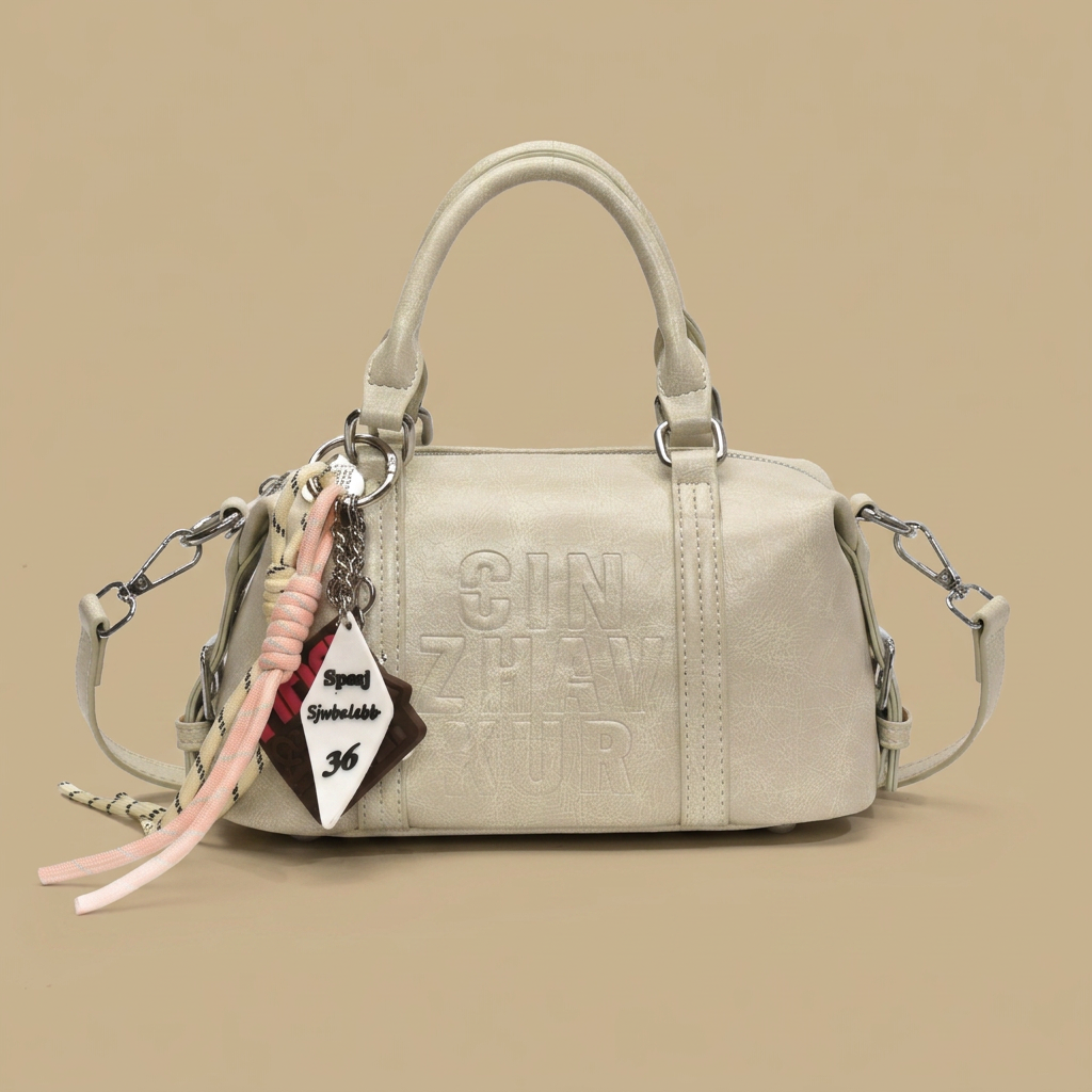 Bolso de Hombro con Letras Elevadas
