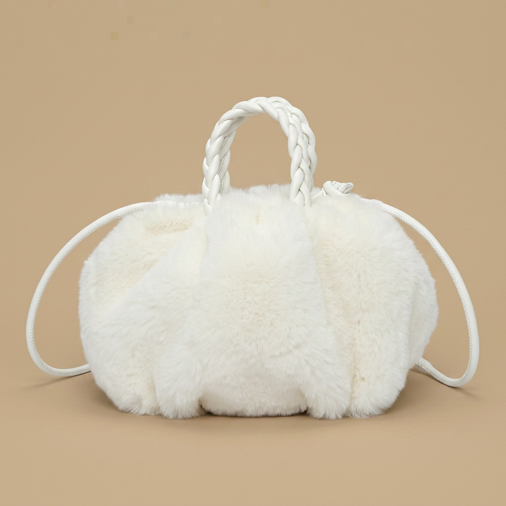 Bolso Cruzado Diseño Nube de Felpa
