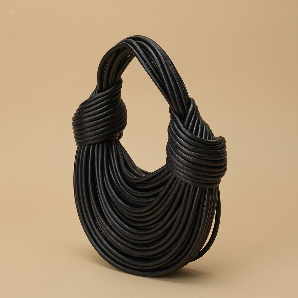 Bolso de Hombro con Accesorios Dorados