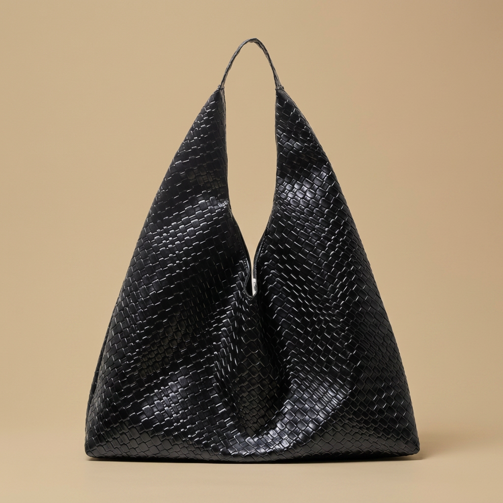 Bolsa Tote Tejida Silueta Retro