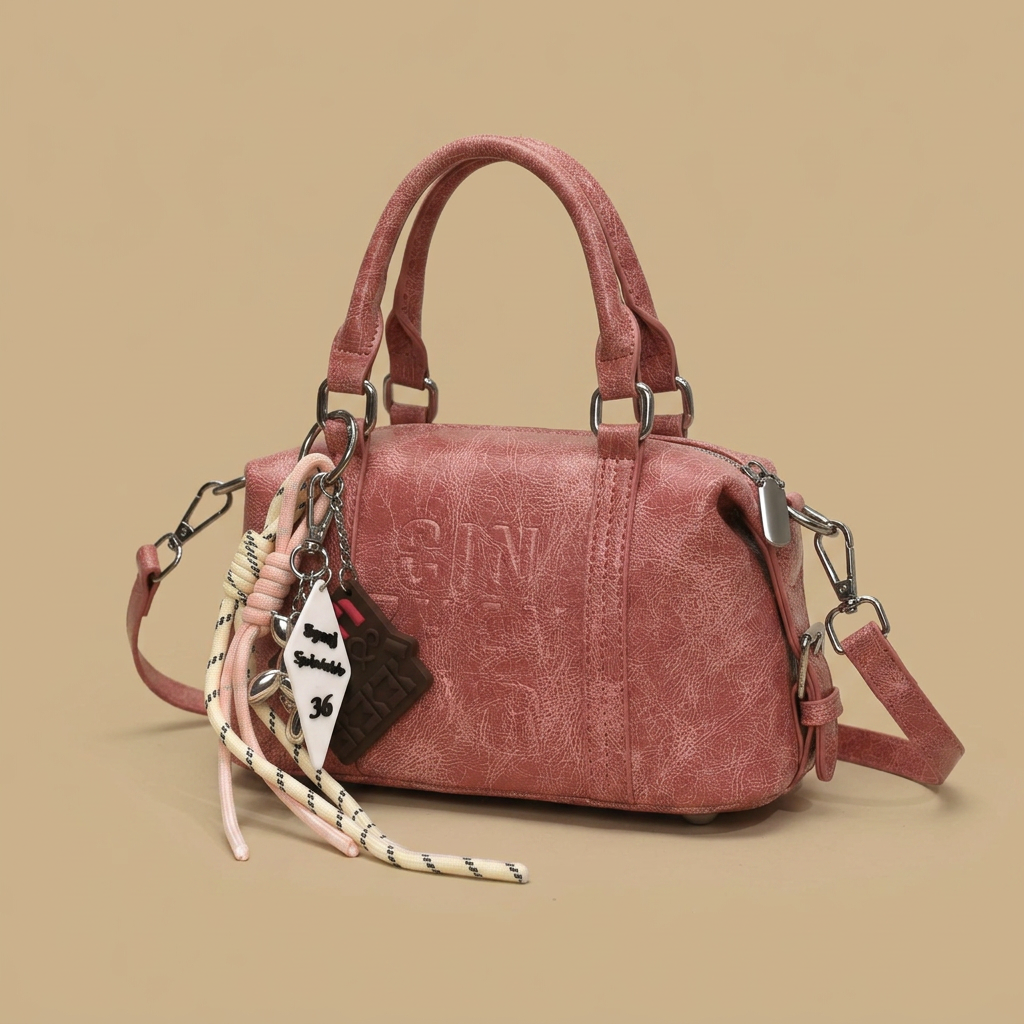 Bolso de Hombro con Letras Elevadas