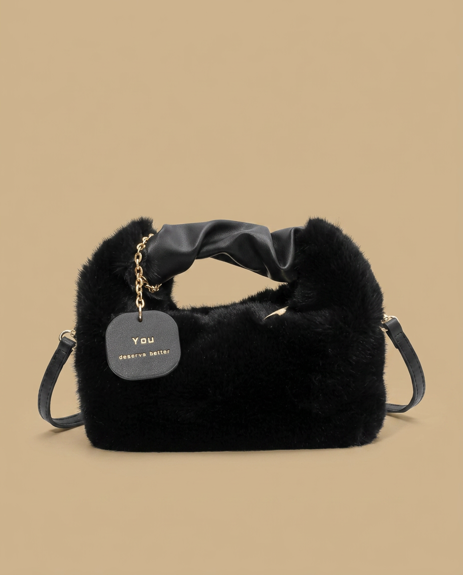 Bolso de Hombro con Asa de Piel Sintética
