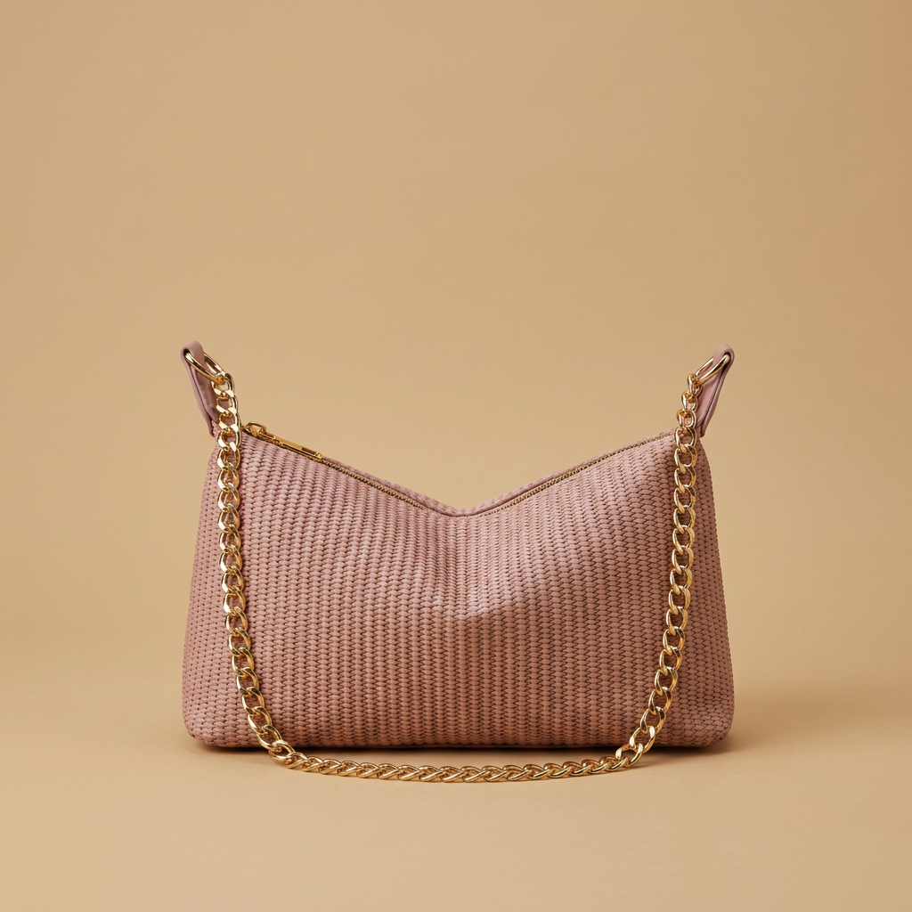 Bolso de Hombro con Textura Tejida