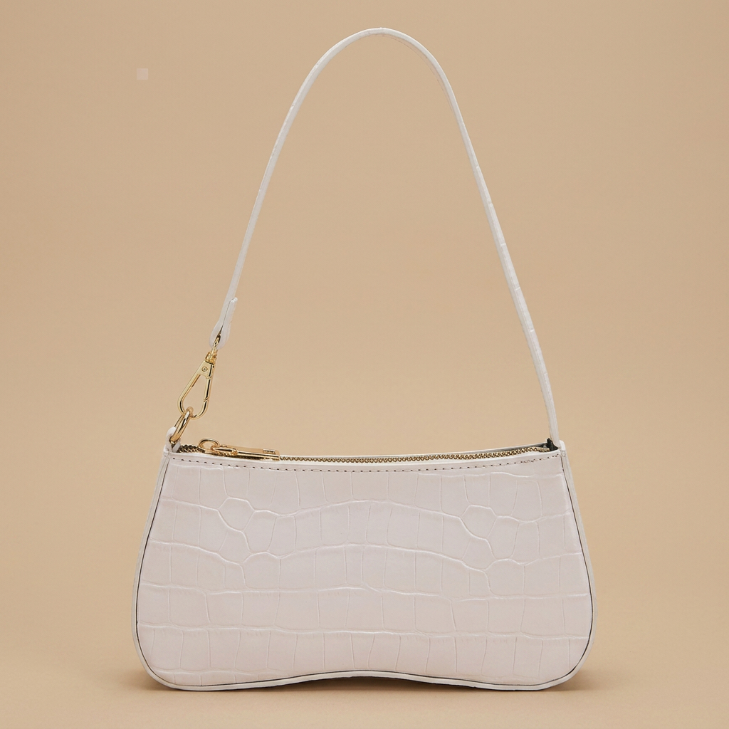 Bolso de Hombro con Textura de Cocodrilo