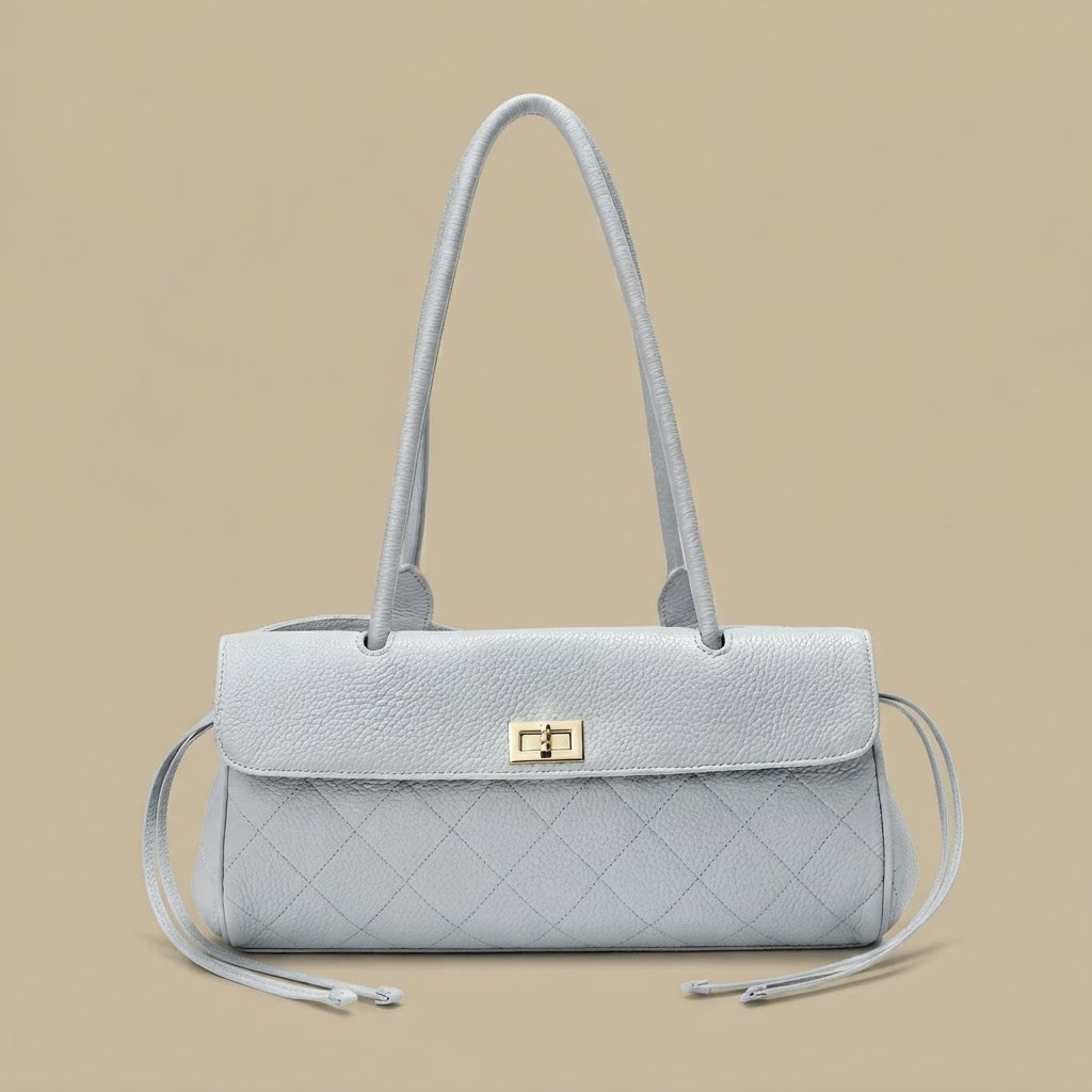 Bolso de Hombro con Costura Acolchada