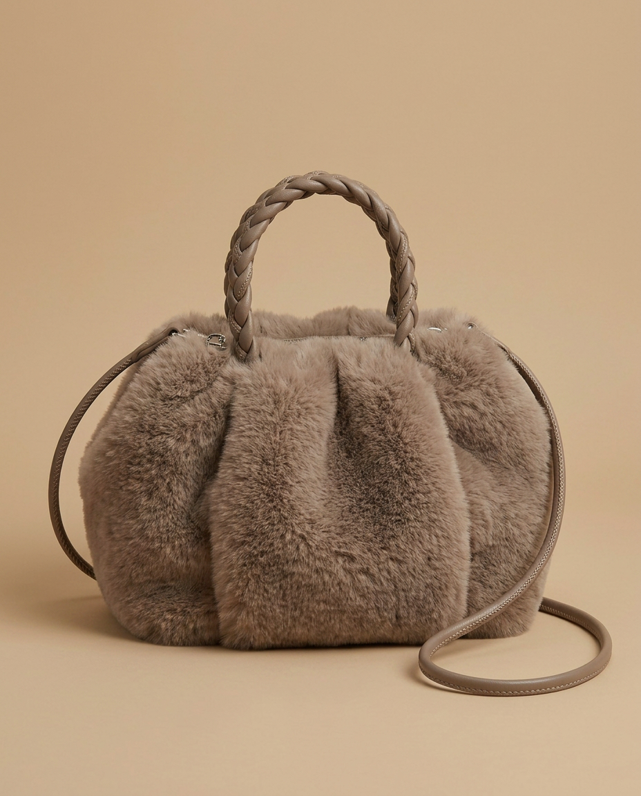Bolso Cruzado Diseño Nube de Felpa