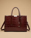 Bolso Tote con Acabado en Relieve de Cocodrilo