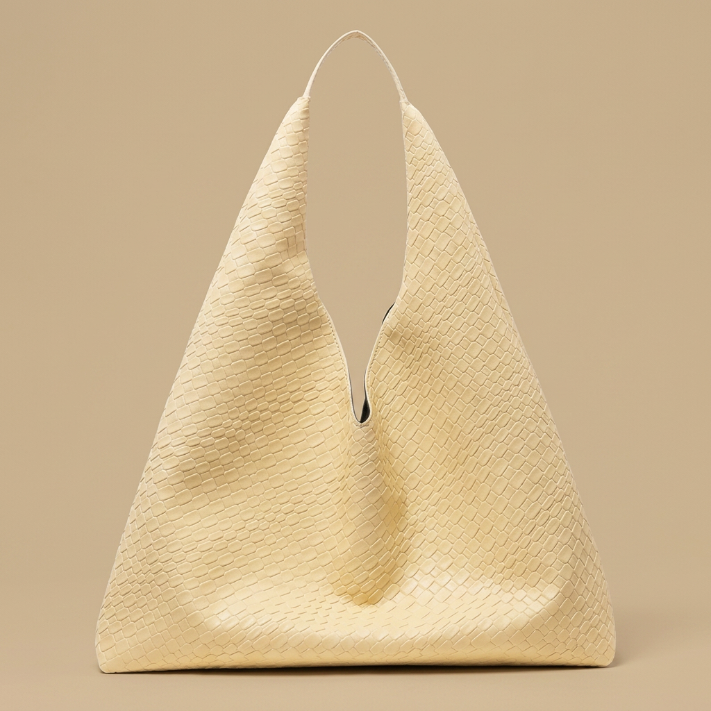 Bolsa Tote Tejida Silueta Retro