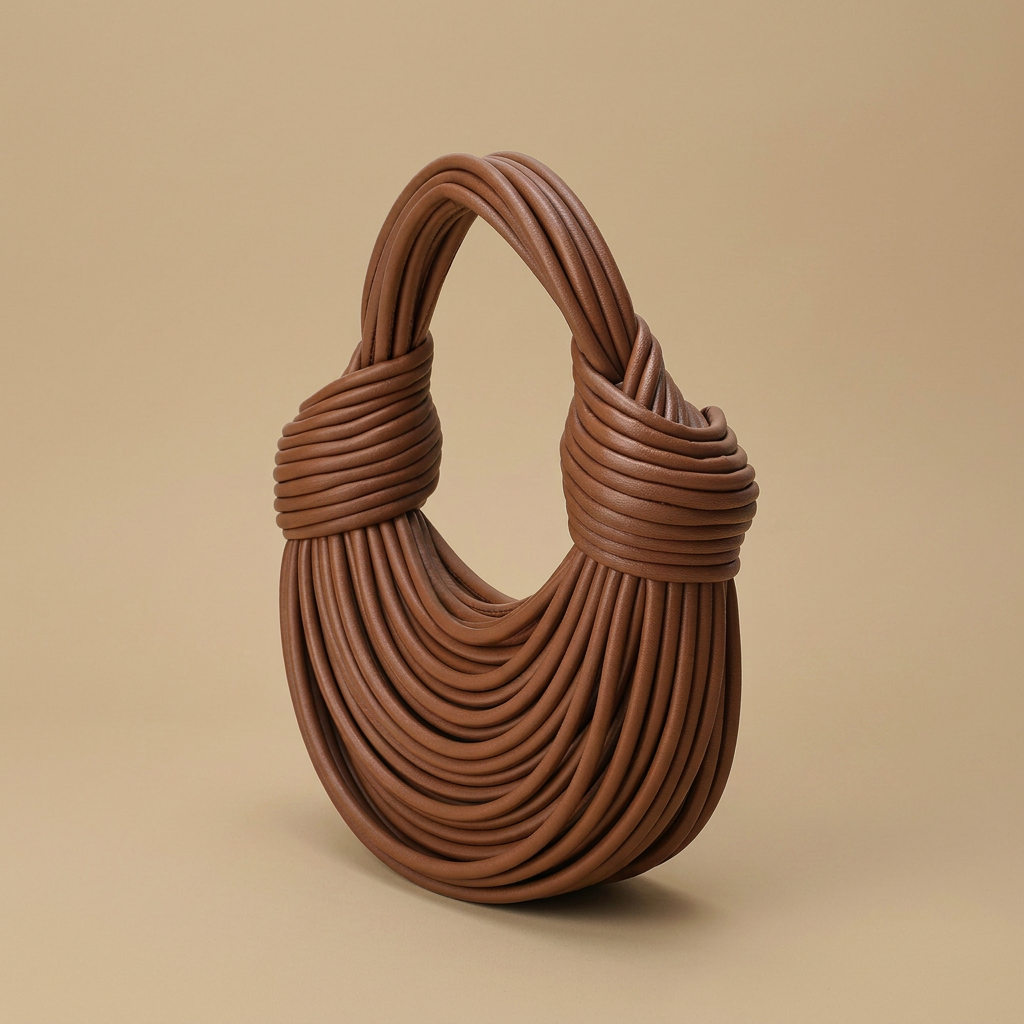 Bolso de Hombro con Accesorios Dorados