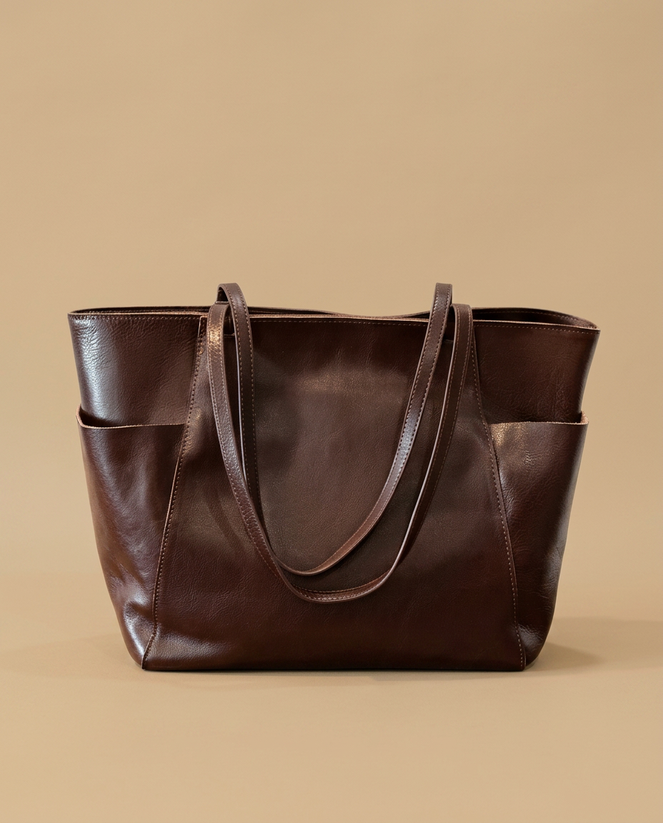 Bolso Tote con Bolsillos Exteriores