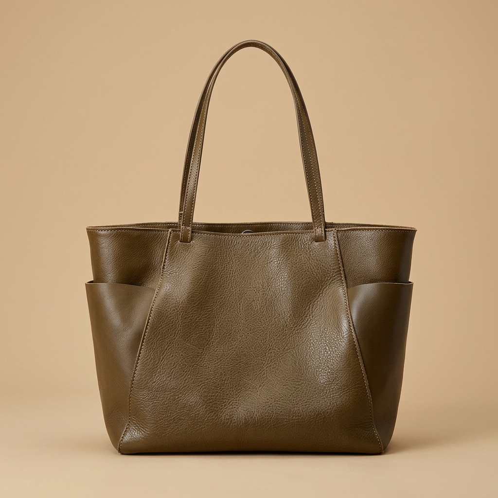 Bolso Tote con Bolsillos Exteriores