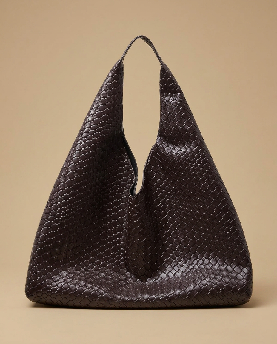Bolsa Tote Tejida Silueta Retro