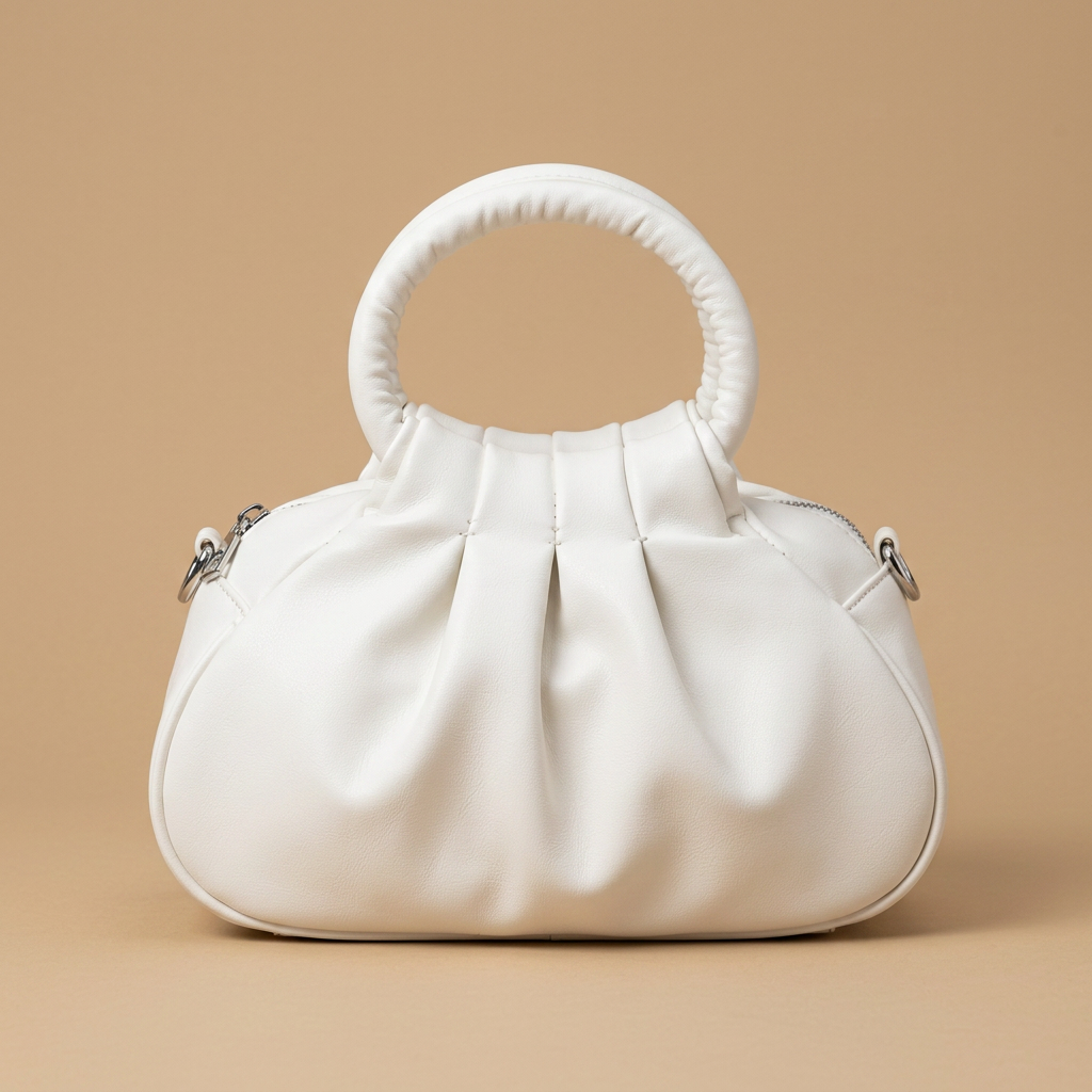 Bolso de Hombro con Pliegues Escultóricos