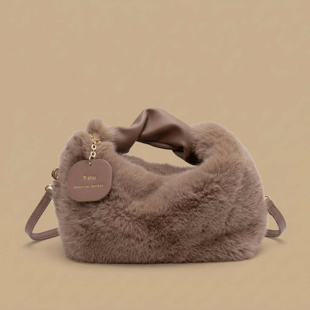 Bolso de Hombro con Asa de Piel Sintética