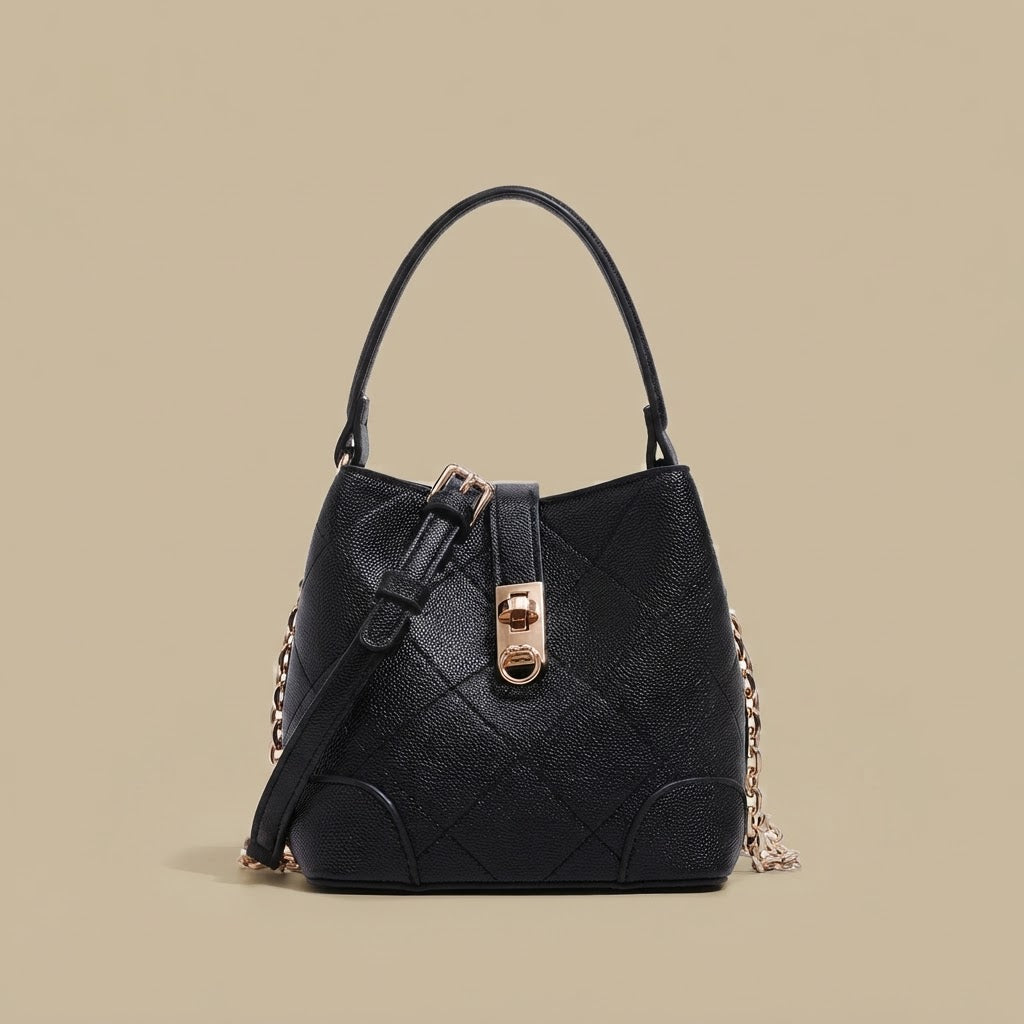 Bolso de Hombro con Acolchado de Diamante
