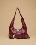 Bolso de Hombro con Cinturón de Ojetes