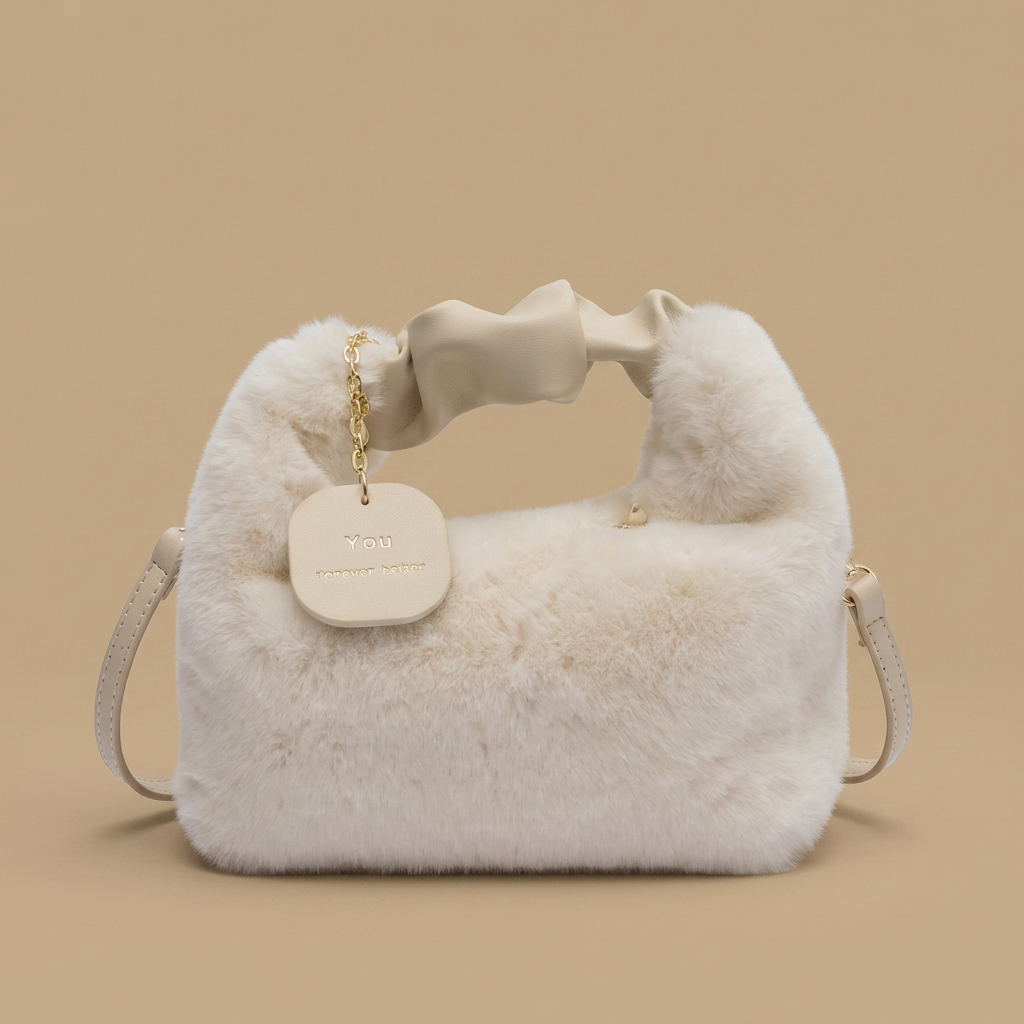 Bolso de Hombro con Asa de Piel Sintética