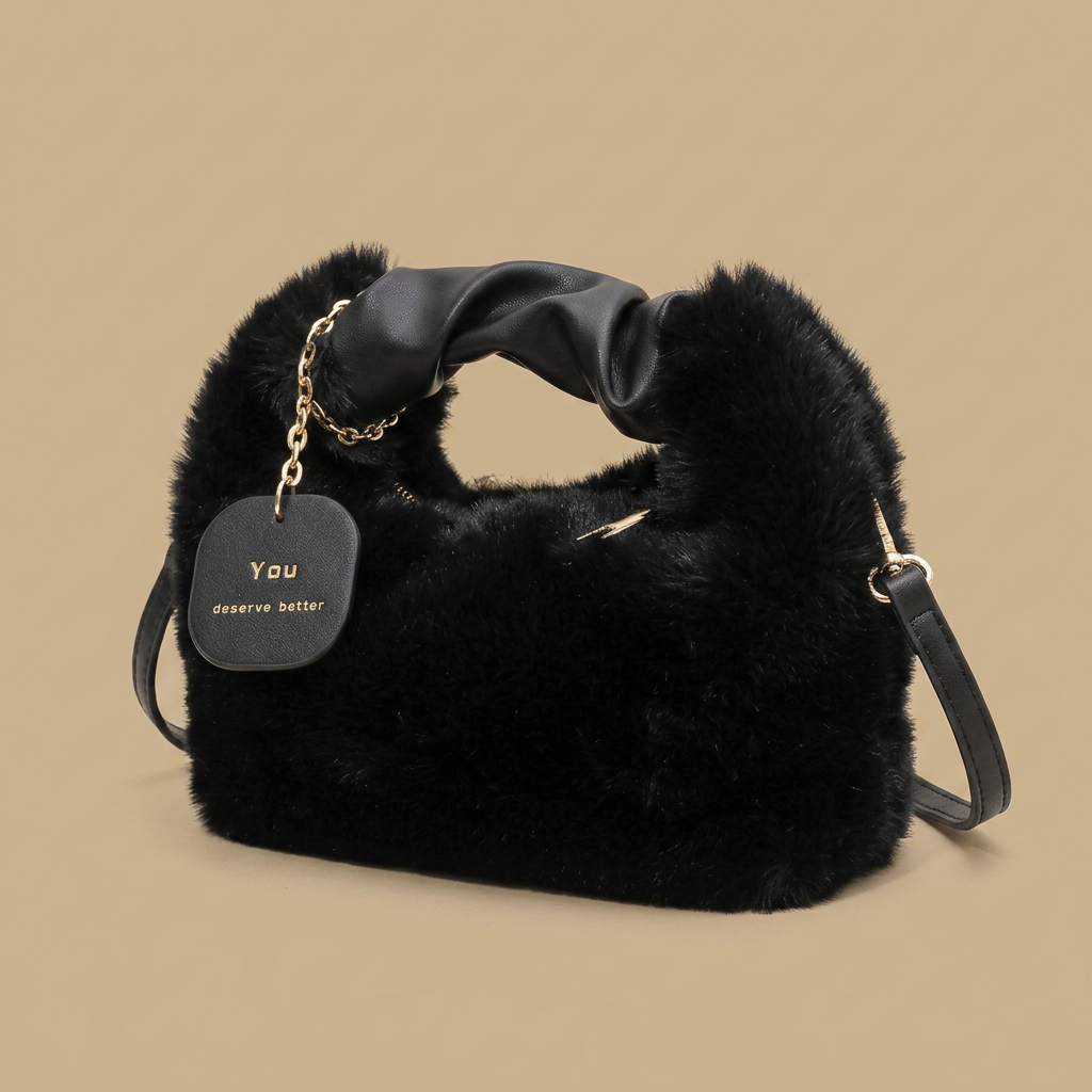 Bolso de Hombro con Asa de Piel Sintética