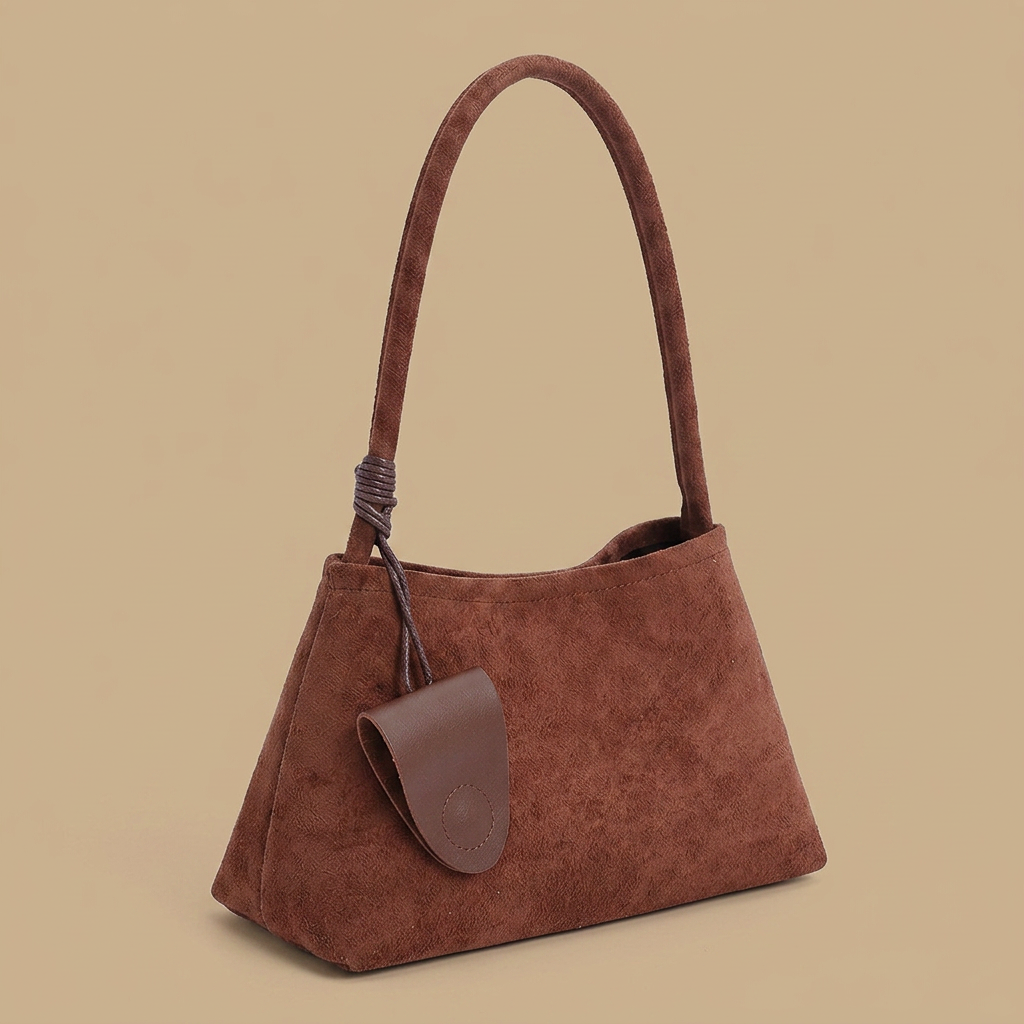 Bolso de Hombro de Ante para Mujeres Mini Bolso de Mano