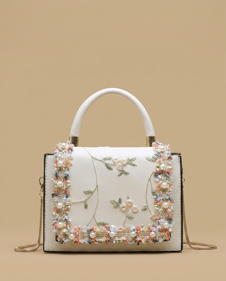 Bolso Bandolera con Encaje Floral