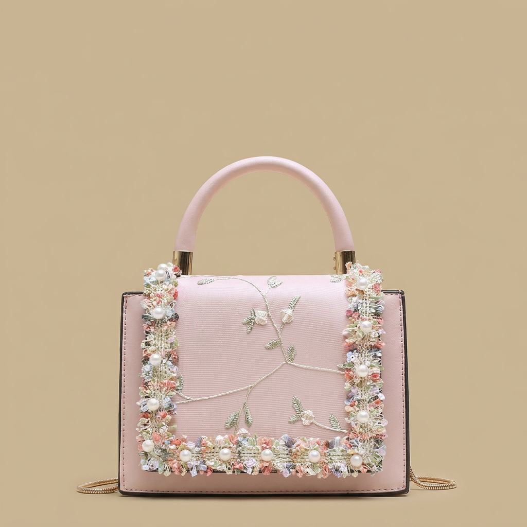 Bolso Bandolera con Encaje Floral