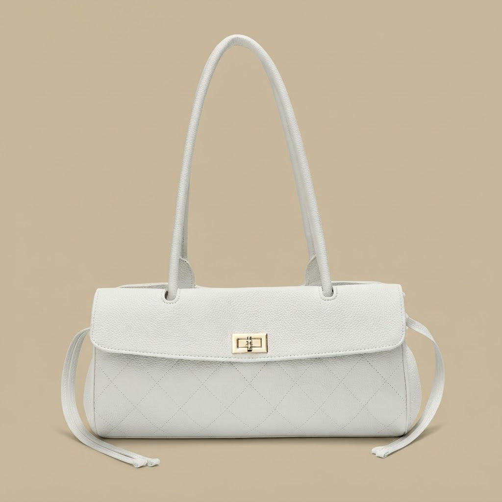 Bolso de Hombro con Costura Acolchada