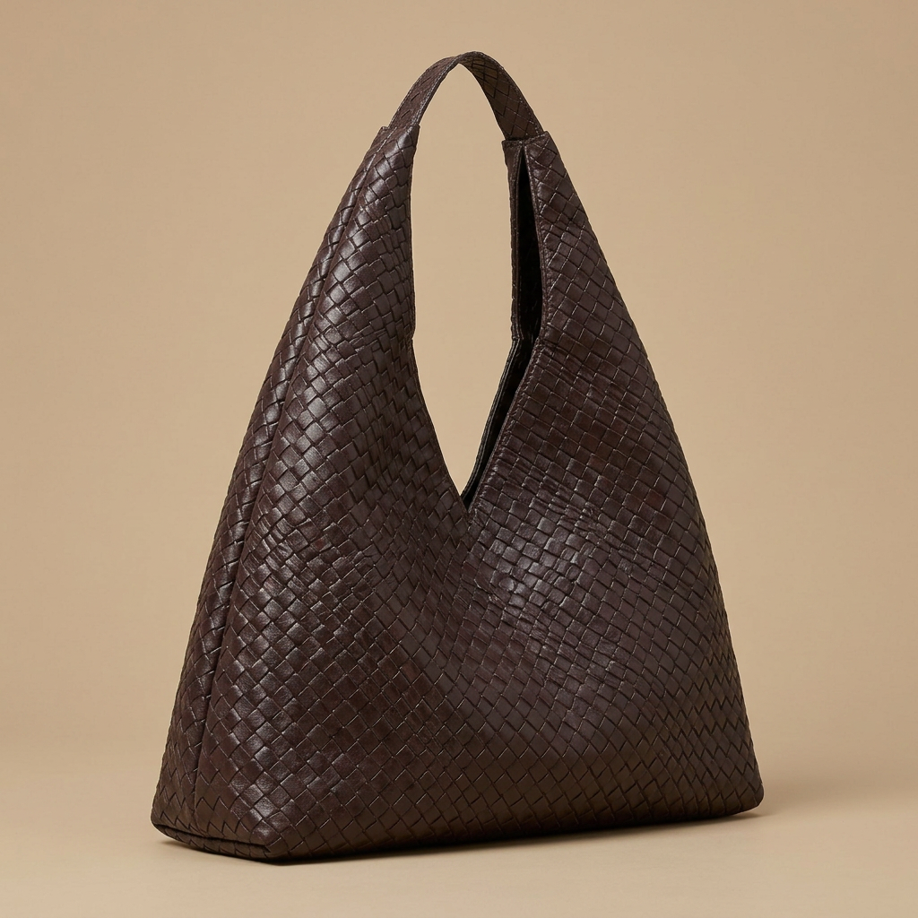 Bolsa Tote Tejida Silueta Retro