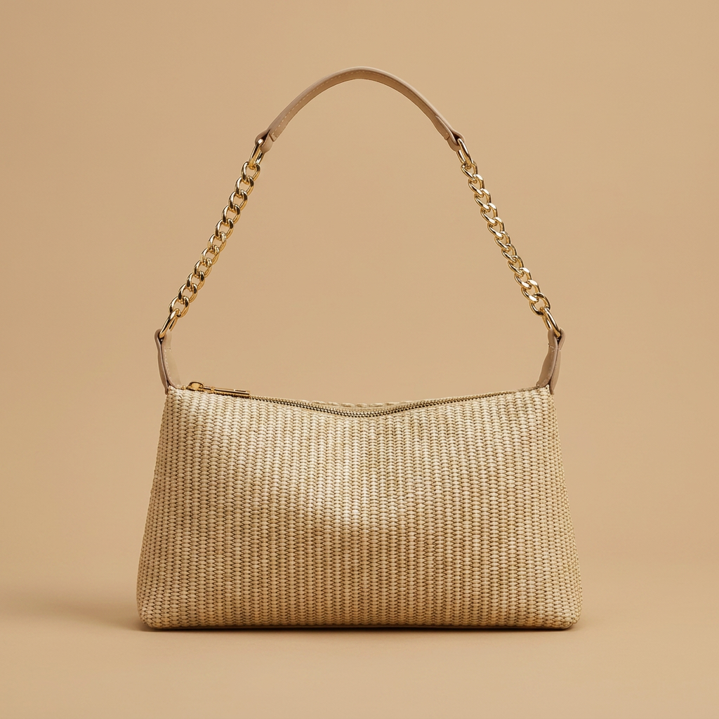 Bolso de Hombro con Textura Tejida
