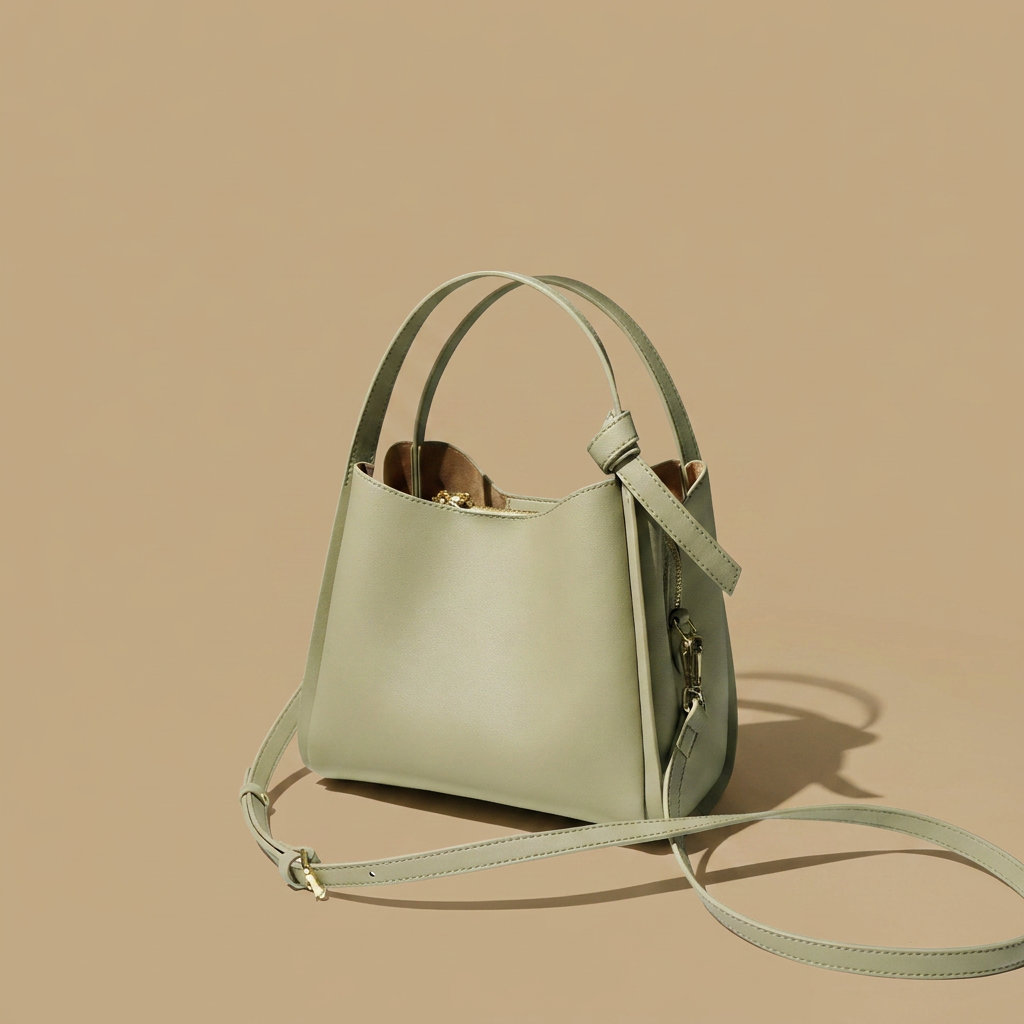 Bolso de Hombro con Hebilla Dorada