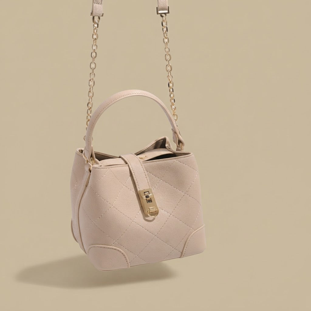 Bolso de Hombro con Acolchado de Diamante