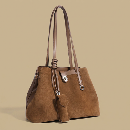 Bolso de Hombro Versátil Minimalista de Cuero Suave Vintage