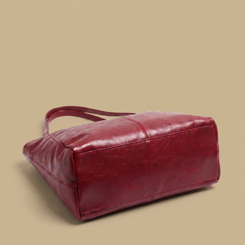 Bolso Tote Acogedor con Acabado Brillante