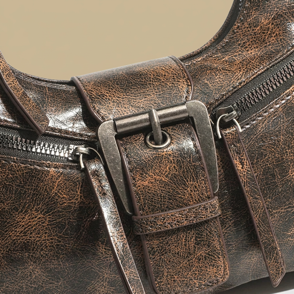 Bolso de Hombro con Detalle de Hebilla