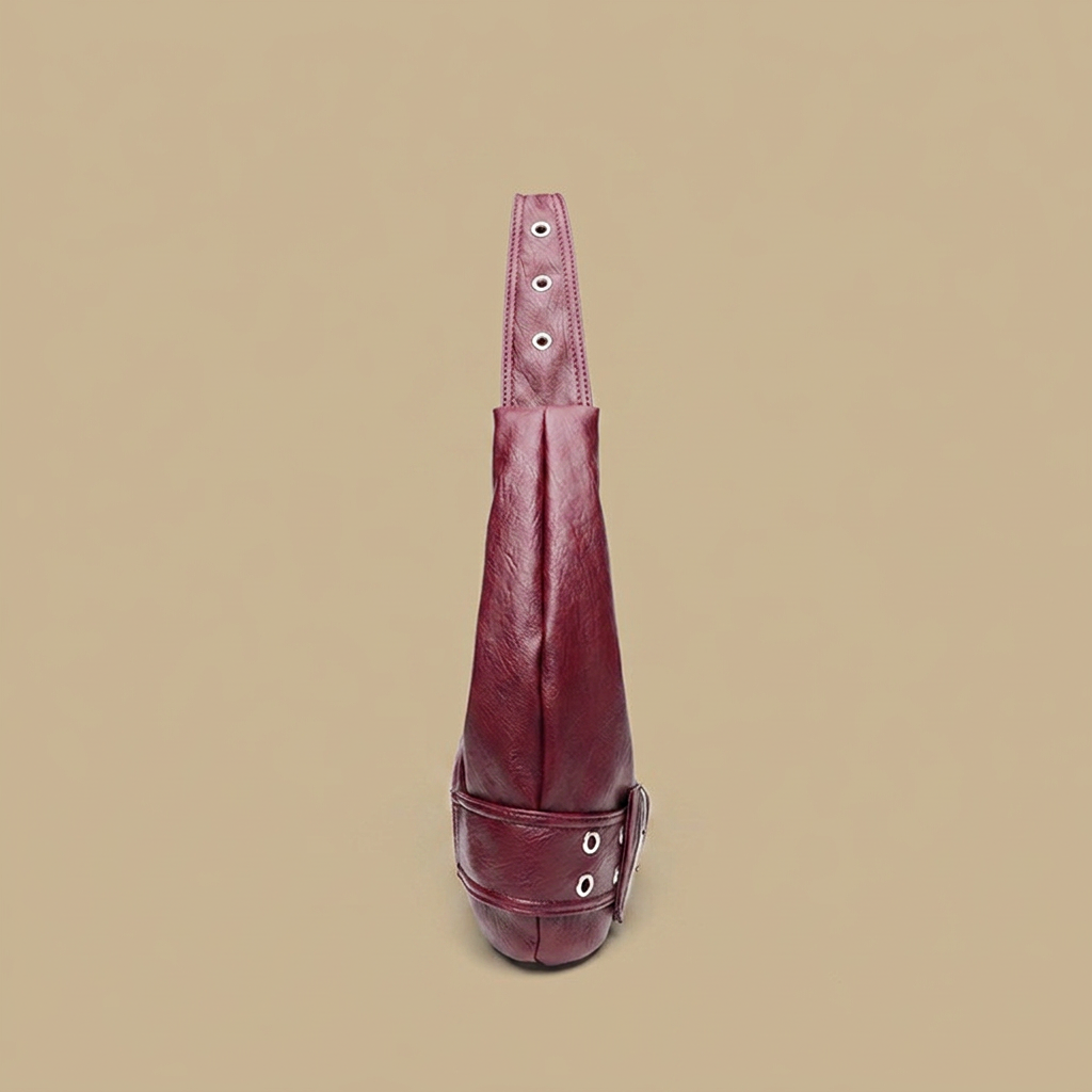 Bolso de Hombro con Cinturón de Ojetes