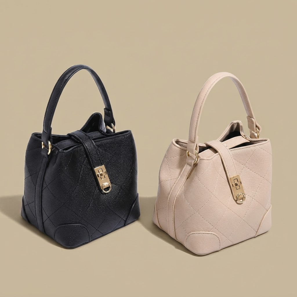 Bolso de Hombro con Acolchado de Diamante