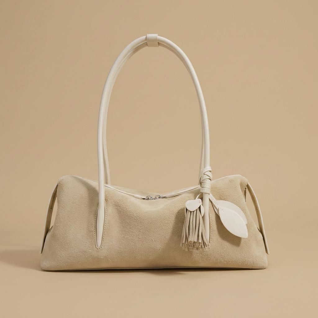 Bolso de Hombro con Acento de Borlas