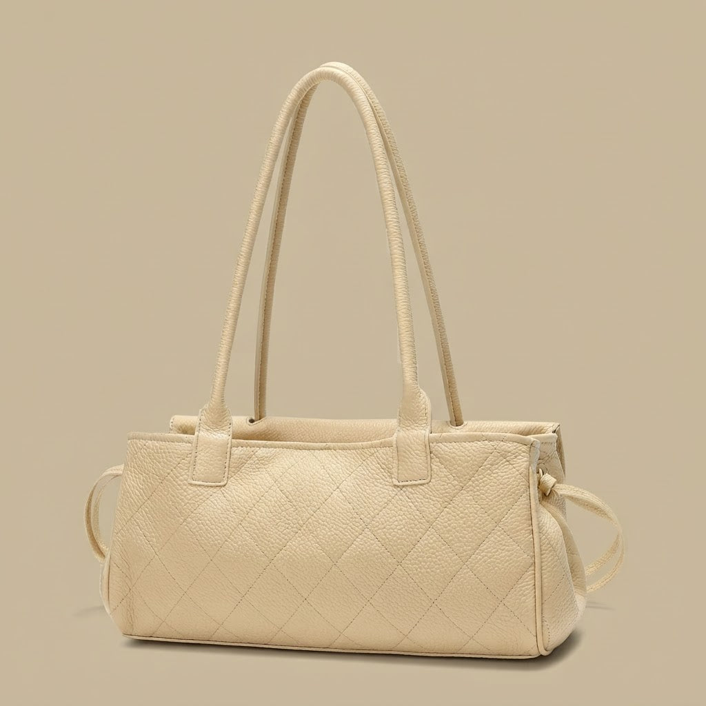 Bolso de Hombro con Costura Acolchada