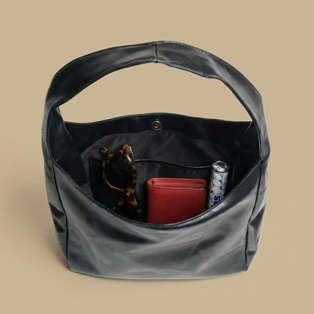 Bolso Cruzado con Acabado de Cuero Texturizado