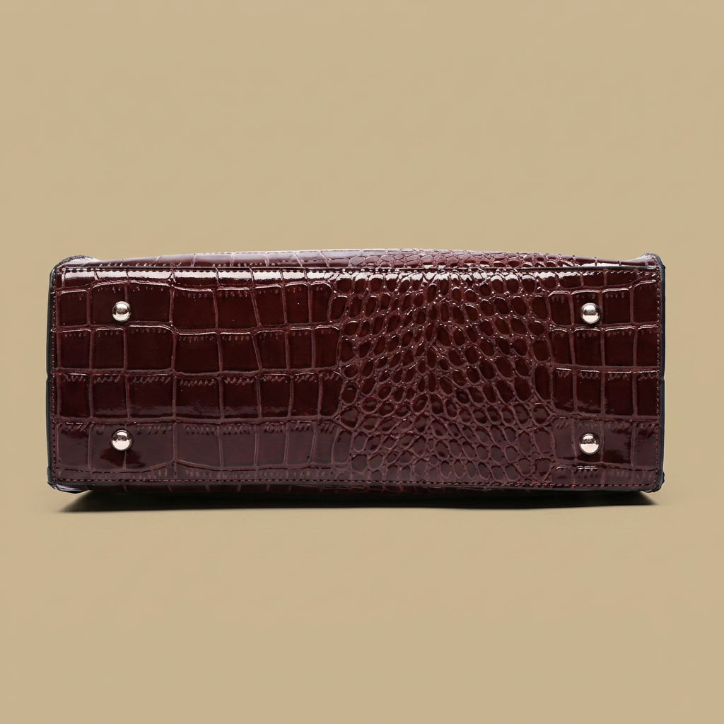 Bolso Tote con Acabado en Relieve de Cocodrilo