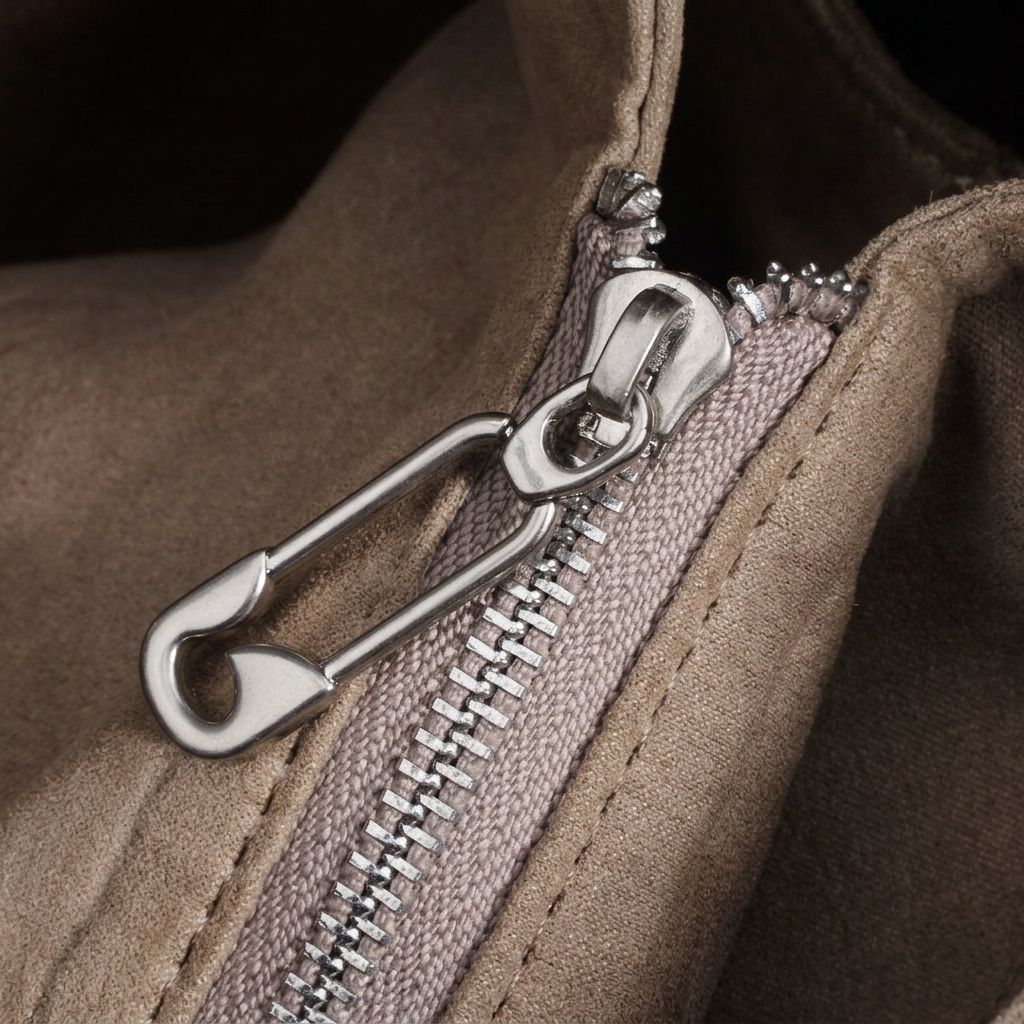 Bolso Hobo con Bordes de Puntada Decorativa