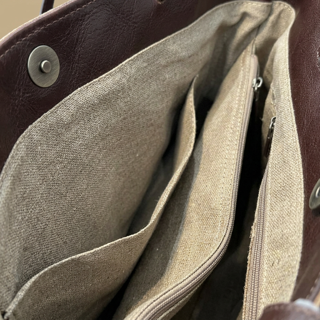 Bolso Tote con Bolsillos Exteriores