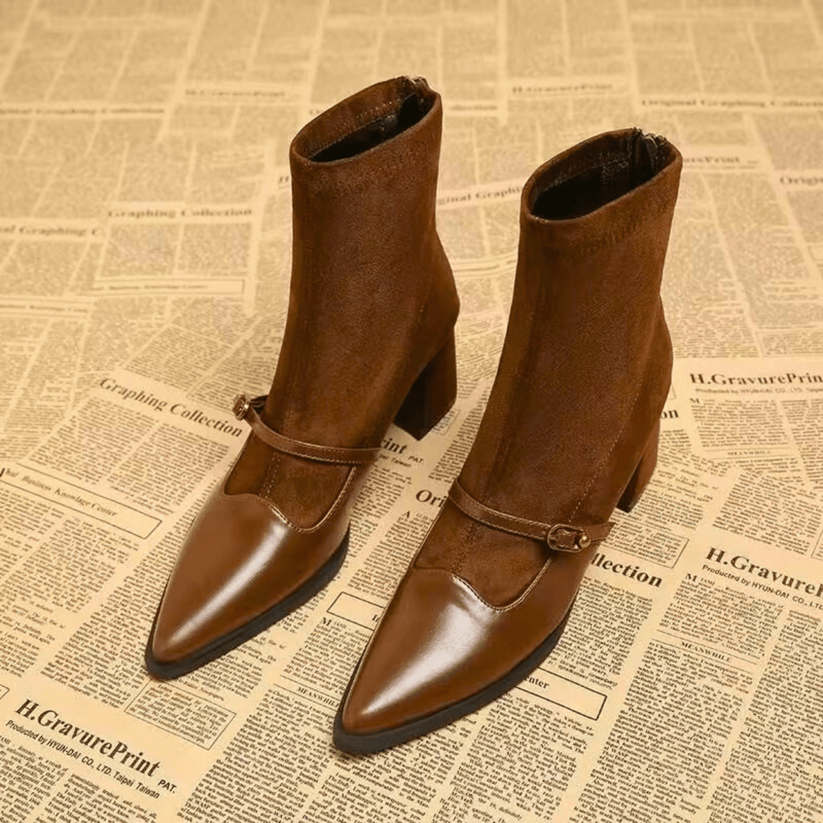 Beaumont – Stivali vintage con cinturini regolabili