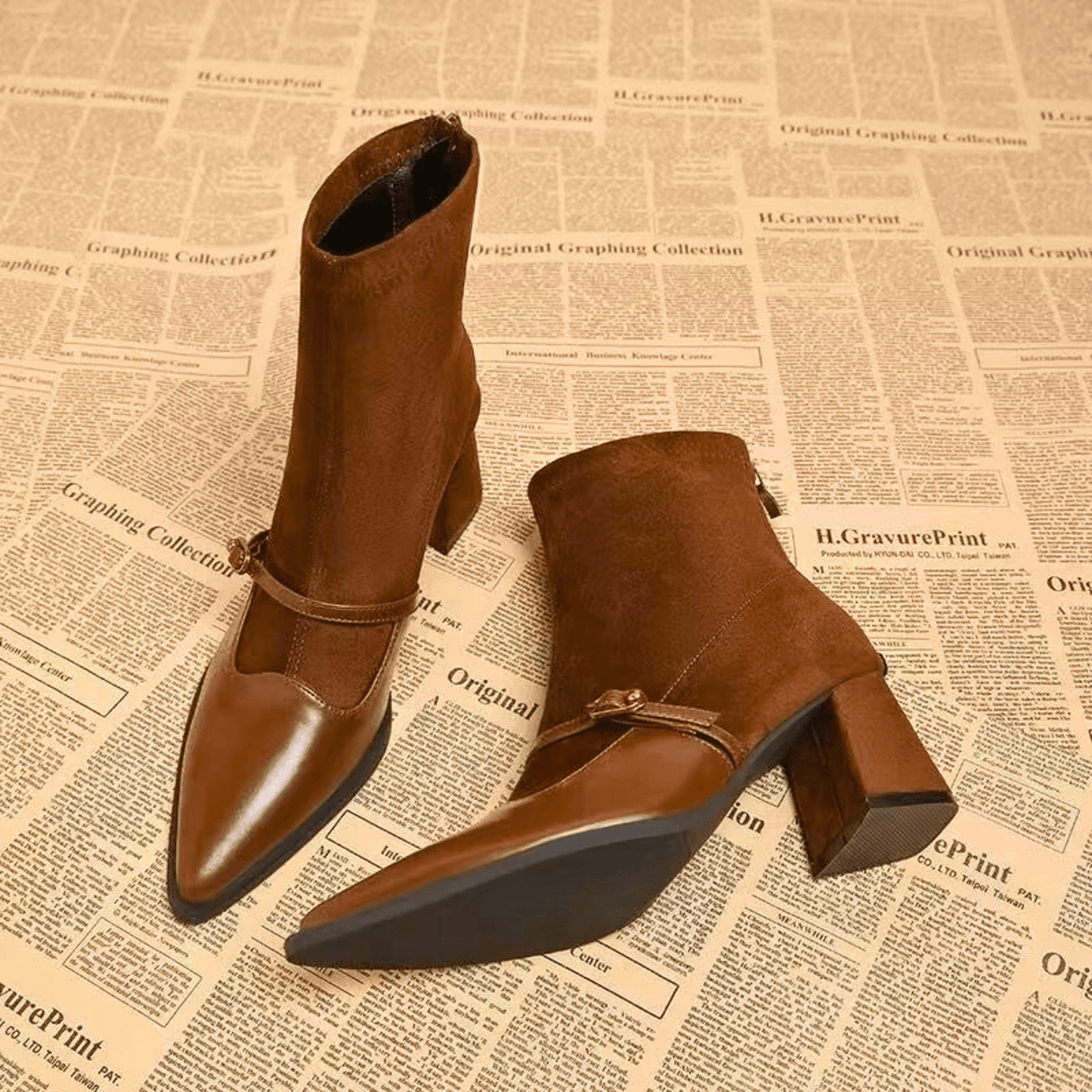 Beaumont – Stivali vintage con cinturini regolabili